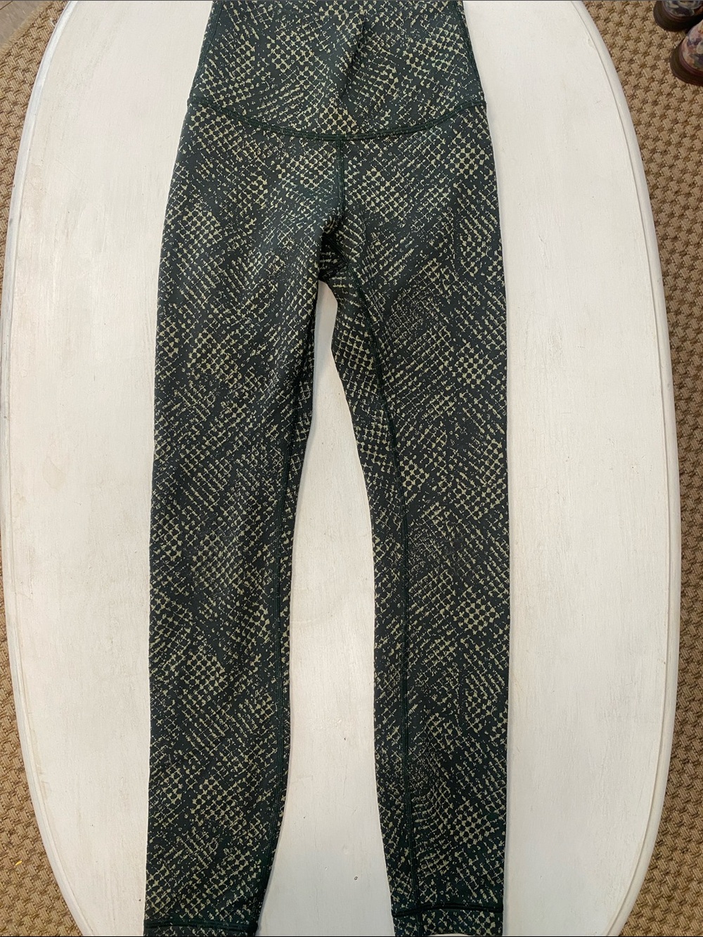 lululemon athletica Forest Green Patterned High-Rise Jeggings